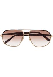 TOM FORD Eyewear Occhiali da sole con montatura stile pilota - Oro