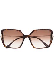 TOM FORD Eyewear Occhiali da sole squadrati oversize - Marrone