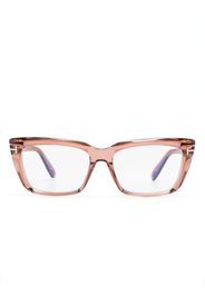 TOM FORD Eyewear transparent rectangular-frame glasses - Rosa