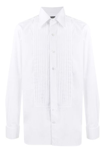 pleat detail cotton shirt