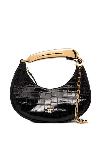 TOM FORD TOM FORD BIANCA MOCK CROC MINI HOBO BAG - Nero