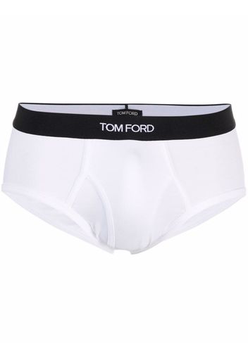 TOM FORD logo-waistband briefs - Bianco