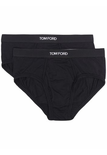 TOM FORD logo-waistband briefs (pack of 2) - Nero