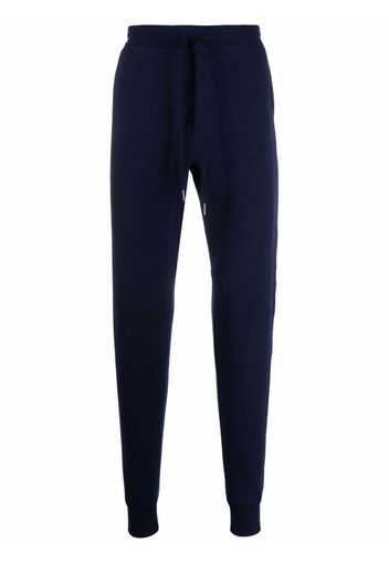 TOM FORD drawstring-waist knitted track trousers - Blu