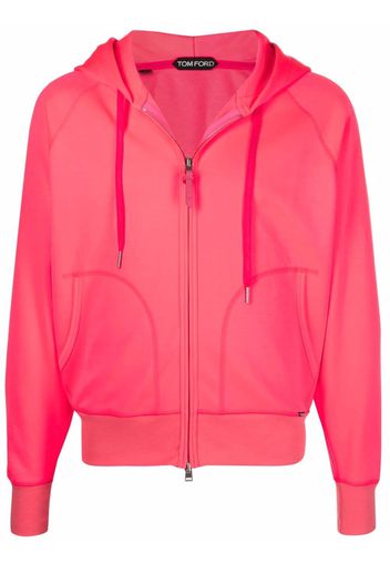 TOM FORD drawstring zipped hoodie - Rosa