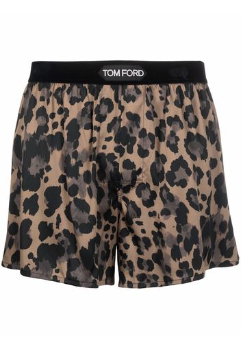 TOM FORD leopard-print boxer shorts - Toni neutri