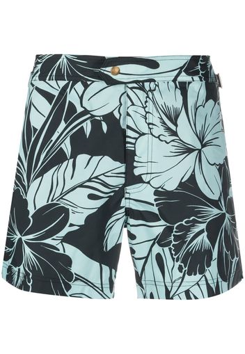 TOM FORD floral-print swim shorts - Verde