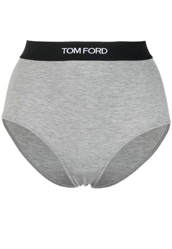 TOM FORD Slip con banda logo - Grigio