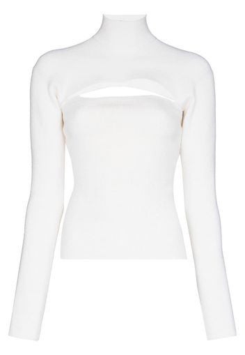 TOM FORD cut-out virgin wool-blend jumper - Toni neutri