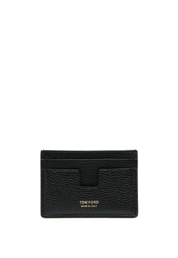 TOM FORD logo-print leather cardholder - Nero