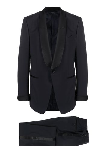 TOM FORD straight-leg wool-silk blend trousers - Nero