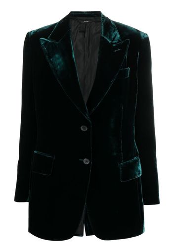 TOM FORD peak-lapel single-breasted blazer - Verde