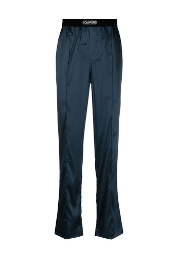 TOM FORD tailored silk pyjama bottoms - Blu