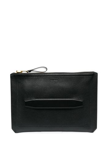 TOM FORD embossed-logo clutch bag - Nero