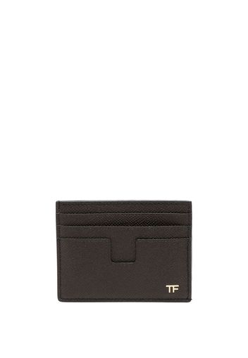 TOM FORD logo-plaque leather wallet - Marrone