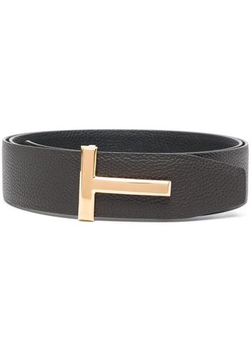 TOM FORD Ridge T leather belt - Marrone