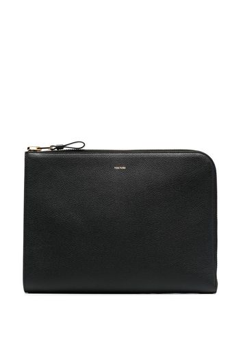 TOM FORD zip-around leather case - Nero