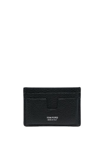 TOM FORD logo-print leather cardholder - Nero