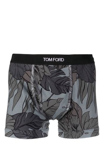 TOM FORD leaf-print logo briefs - Grigio