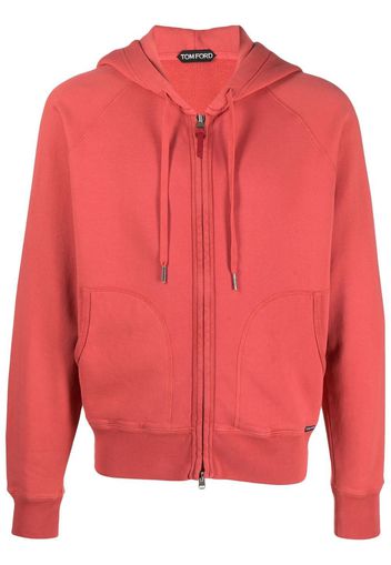 TOM FORD zipped drawstring hoodie - Rosa