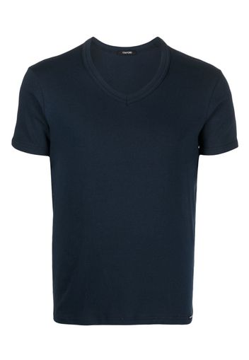 TOM FORD V-neck short-sleeve T-shirt - Blu