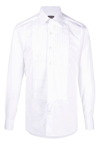 TOM FORD pintuck long-sleeve shirt - Bianco