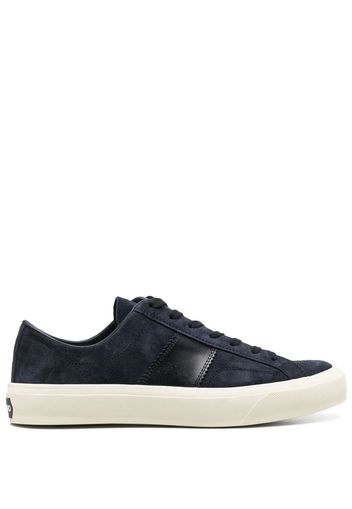 TOM FORD logo-patch lace-up sneakers oxford - Blu