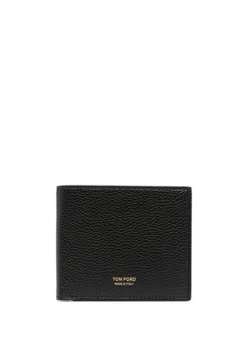TOM FORD logo-stamp leather wallet - Nero