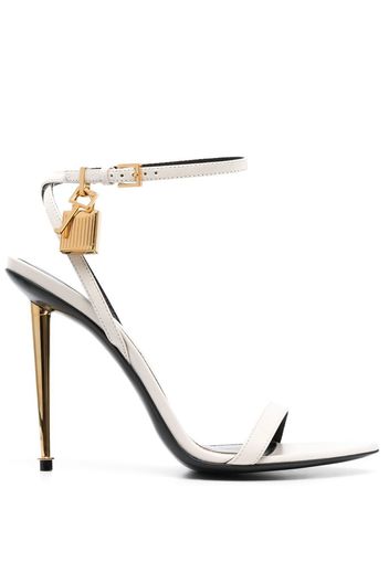 TOM FORD Padlock 120mm sandals - Bianco