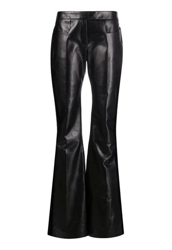 TOM FORD flared leather trousers - Nero