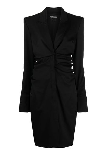 TOM FORD ruch tailored mididress - Nero