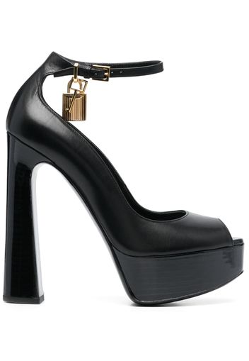 TOM FORD Padlock 140mm sandals - Nero