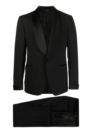 TOM FORD silk-trim single-breasted suit - Nero