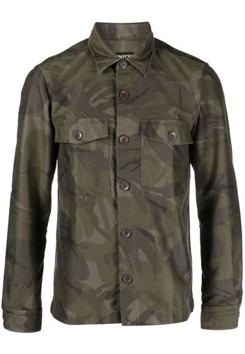 TOM FORD camouflage-print shirt jacket - Verde