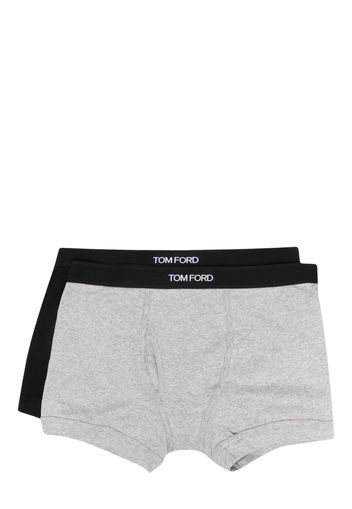 TOM FORD logo-tape detail boxers (pack of 2) - Nero