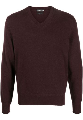 TOM FORD V-neck cashmere jumper - Rosso