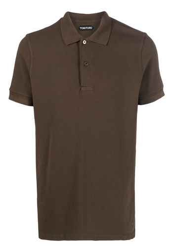 TOM FORD short-sleeved cotton polo shirt - Marrone