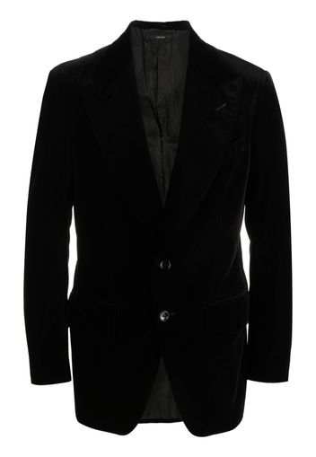 TOM FORD velvet single-breasted blazer - Nero