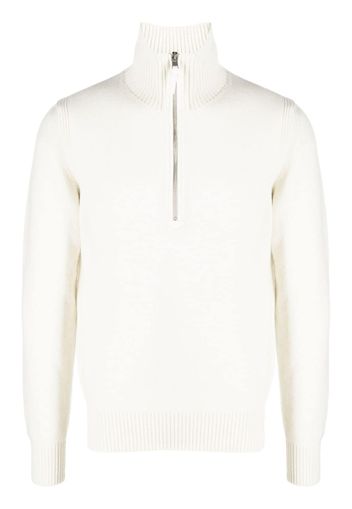 TOM FORD half-zip knitted jumper - Toni neutri