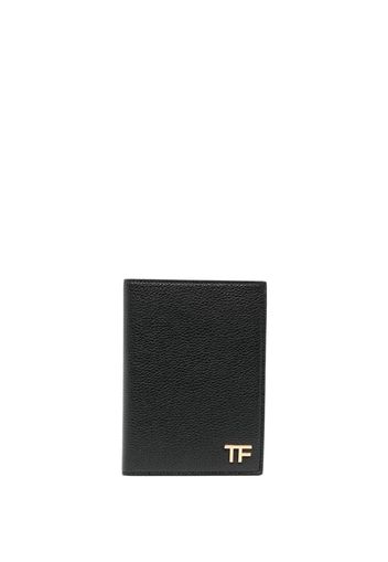 TOM FORD logo-plaque leather wallet - Nero