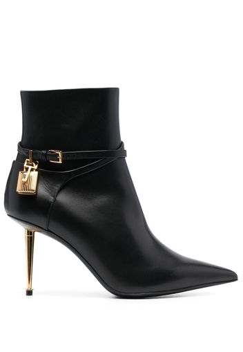 TOM FORD 80mm leather pointed-toe boots - Nero