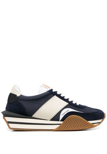 TOM FORD James panelled platform sneakers - Blu