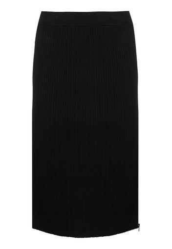 TOM FORD ribbed silk-blend pencil skirt - Nero