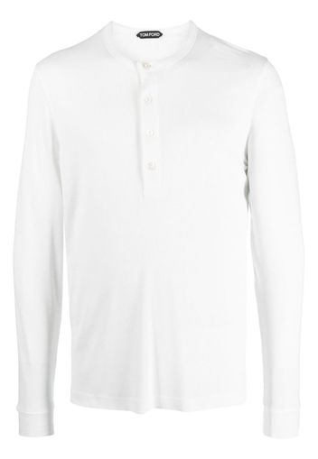 TOM FORD Serafine ribbed long-sleeve T-shirt - Bianco