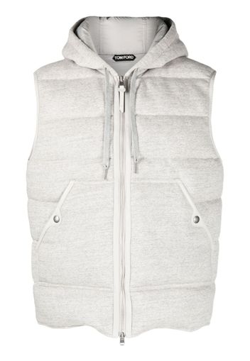 TOM FORD mélange-effect cotton gilet - Grigio