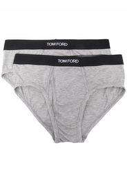 TOM FORD logo-waistband briefs (pack of 2) - Grigio