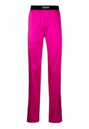 TOM FORD logo-waist slip-on trousers - Rosa