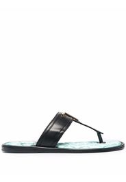 TOM FORD TF plaque quilted insole sandals - Nero