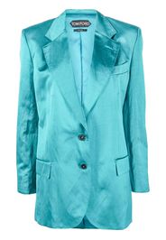 TOM FORD satin-finish single-breasted blazer - Blu