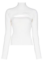 TOM FORD cut-out virgin wool-blend jumper - Toni neutri